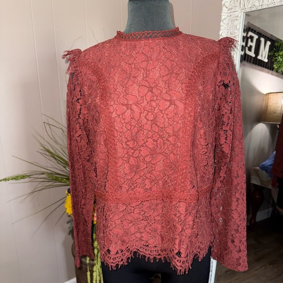 EXPRESS • Lace Long Sleeve - Picture 1 of 12